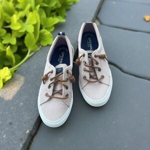 Sperry Crest Vibe Canvas Sneakers Blush Pink Size 6